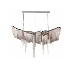 Gold Aluminum Chain Tassel Pendant Light Modern Dining Room Chandelier