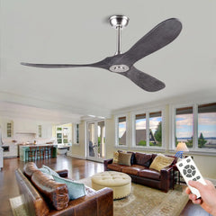 Wood Blade DC Motor Ceiling Fan with Remote Control