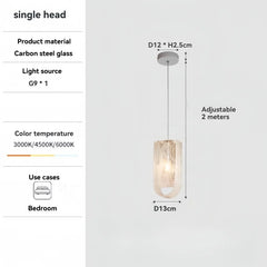 Clear Glass Tube Pendant Light Industrial Bar Chandelier