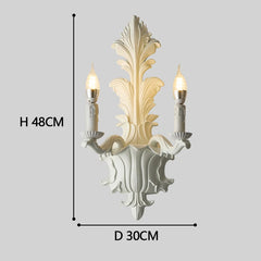 White Leaf Arm Wall Sconce