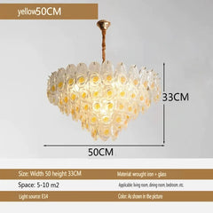 Gold Finish Chandelier with Frosted Glass Shades and Rose Bud Accents