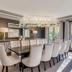 Modern Crystal Waterfall Chandelier Pendant Light with Cascading Drops