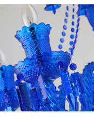 Colored Crystal Tiered Candelabra Chandelier