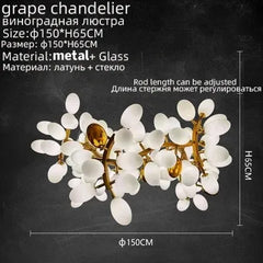 Gold Metal Frame Cluster Pendant Light with Frosted Glass Shades