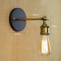 Brass Cone Shade Industrial Wall Sconce with Adjustable Arm