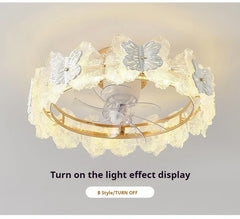 Gold Floral Glass Semi-Flush Mount Ceiling Light