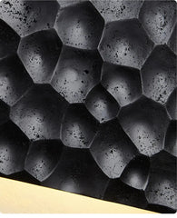 Textured Stone Geometric Wall Sconce with Backlight Illumination