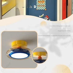 Colorful Dopamine Style Ring Flush Mount Ceiling Light