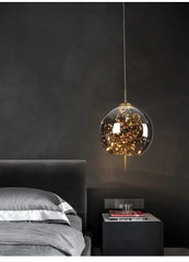 Glass Starburst Pendant Light with Integrated LEDs