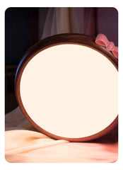 Wood Flush Mount Pink Bow Ceiling Light for Children's Room