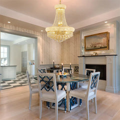 Chrome Empire Crystal Chandelier for Staircases