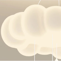 White Cloud Acrylic Pendant Light with Star Accents