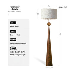 Dark Grey Floor Lamp with Embossed Rose Drum Shade and Gold Accents