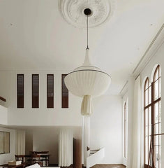 Fabric Pleated Tiered Pendant Light