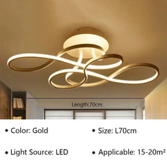 Modern Swirl Flush Mount Ceiling Light with Integrated LED