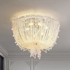 Crystal Beaded Waterfall Chandelier with Butterfly Accents