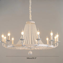 Chandelier with multiple lights on a plain background