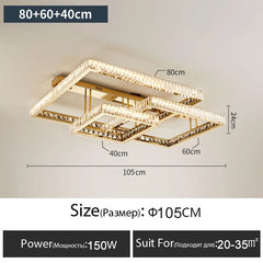Gold Crystal Geometric Flush Mount Ceiling Light