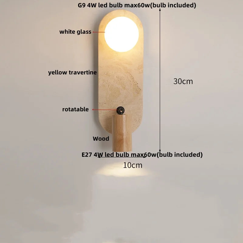 Wall-mounted light fixture with labeled features on a plain background