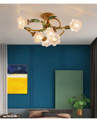 Gold Multi-Arm Flower Ceiling Light