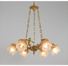 Copper Flower Angel Chandelier