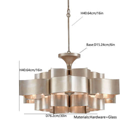 Gold Petal Wave Semi-Flush Mount Ceiling Light Fixture Warm Brass