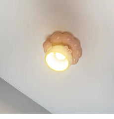Cute Pink Bow Cloud Flush Mount Ceiling Light Fixture