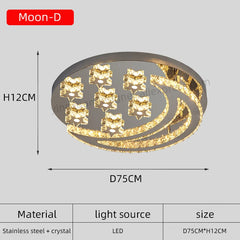 Heart Shaped Crystal Tiered Chandelier Pendant Light