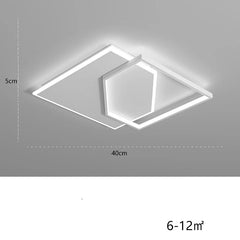 Ceiling light fixture with dimensions and power rating on a gray background