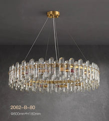 Gold Crystal Tiered Chandelier Hanging Pendant Light