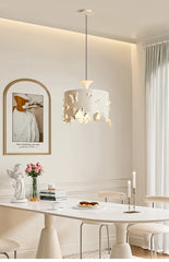 Cream Style Butterfly Drum Pendant Light