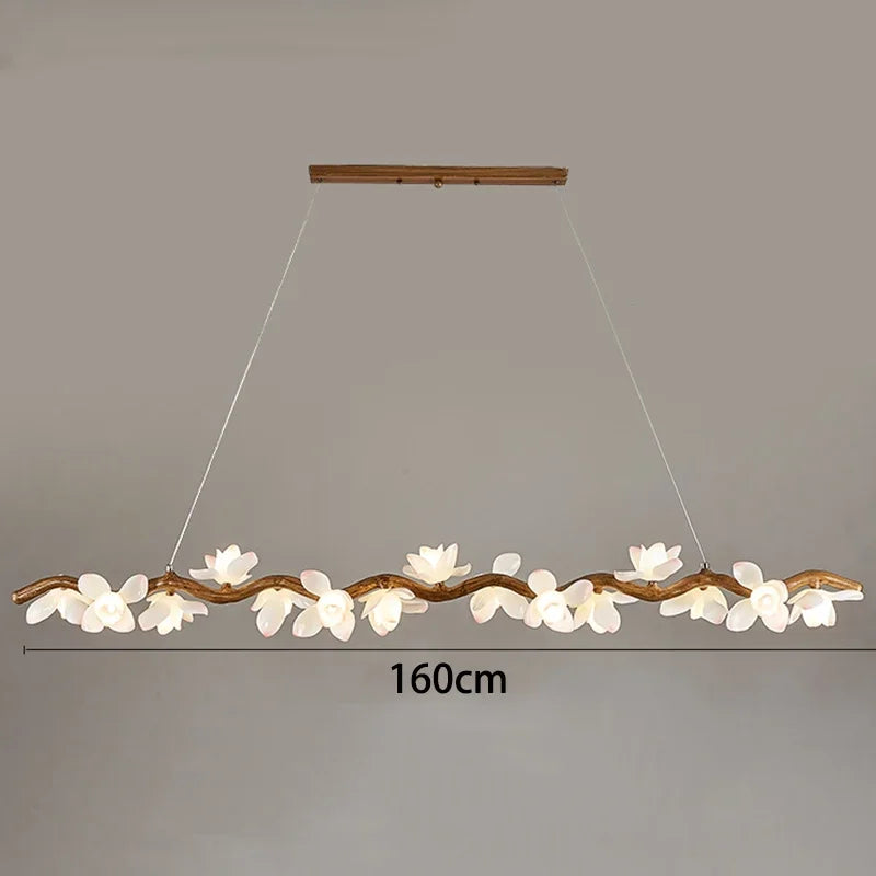 Chandelier with floral design on a gray background