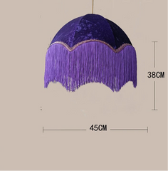 Velvet Tassel Pendant Light with Decorative Fringe