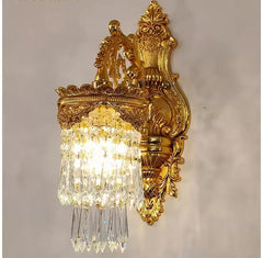 Gold Multi-Arm Crystal Wall Sconce Light
