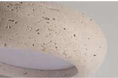 Yellow Travertine Natural Stone Flush Mount Light