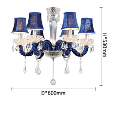Chrome Multi-Arm Crystal Chandelier