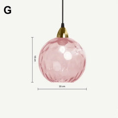 Textured Glass Globe Pendant Light with Gold Finish Metal Frame