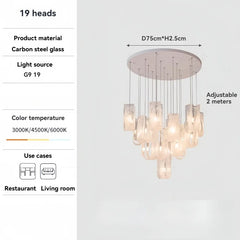 Clear Glass Tube Pendant Light Industrial Bar Chandelier
