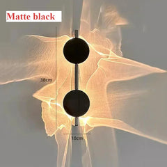 Modern Geometric Disc Wall Sconce with Integrated LED Lighting Effects
