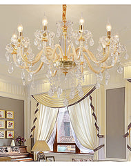 Gold Crystal Multi-Arm Chandelier