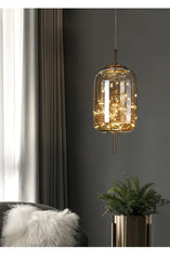 Glass Starburst Pendant Light with Integrated LEDs