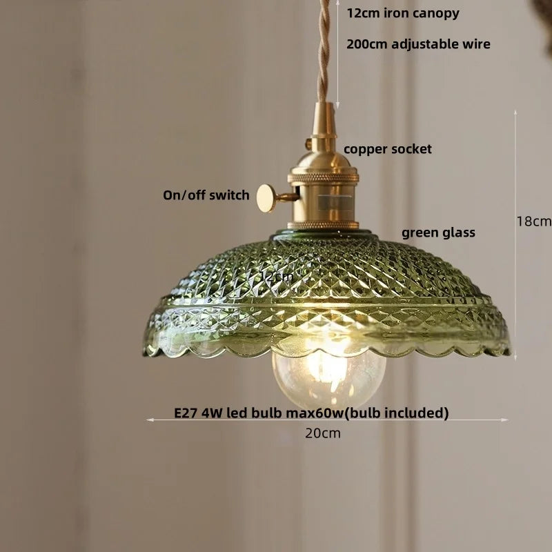 Pendant light with labeled components on a neutral background