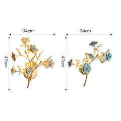 Gold Multi-Arm Flower Crystal Wall Sconce