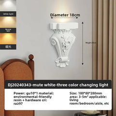 Matte White Resin Floral Wall Sconce Hanging Ceiling Light Fixture