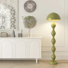 Matte Mushroom Floor Lamp with Sculptural Base