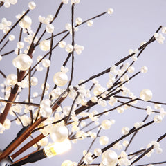Starburst Pendant Light with Colorful Ceramic Flower Accents