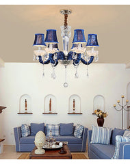 Chrome Multi-Arm Crystal Chandelier