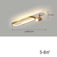 Ceiling light fixture with dimensions and power rating on a gray background