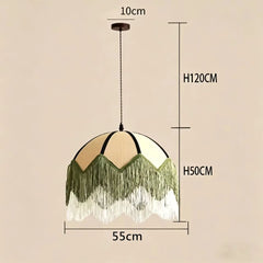 Velvet Tassel Pendant Light with Decorative Fringe