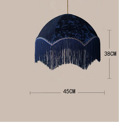 Velvet Tassel Pendant Light with Decorative Fringe